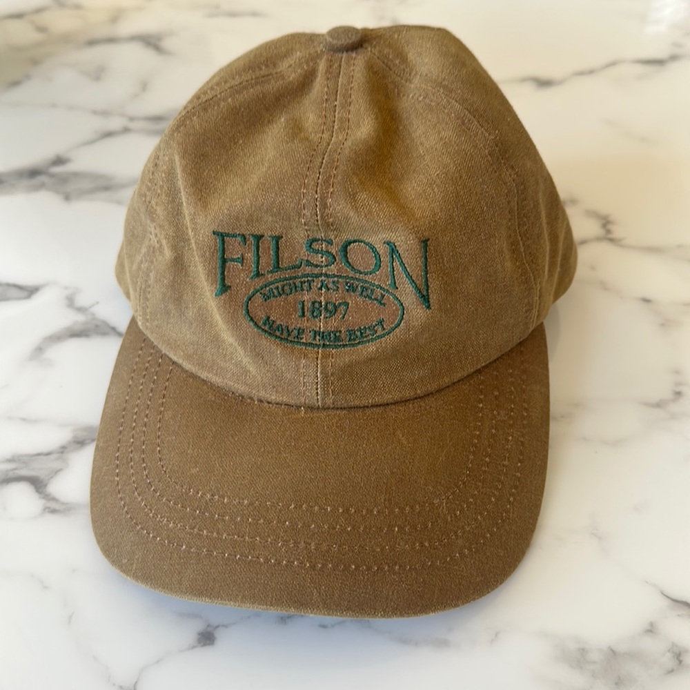 Vintage Filson tin cloth cap